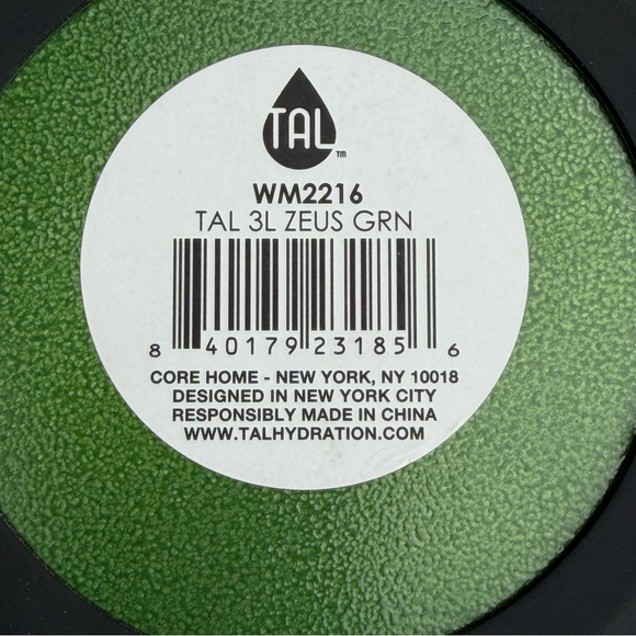 TAL Stainless Steel Zeus Water Bottle 3 Liter W/Handles Green Thermos Gym Camp - Picture 11 of 14